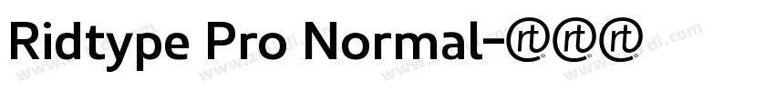 Ridtype Pro Normal字体转换